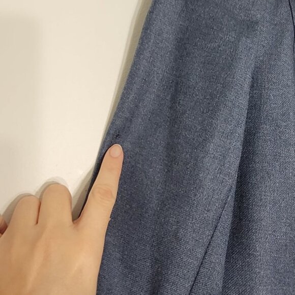 Jocardi Vintage Blue 100% Wool Button-Down Tie Waist Flat Collar Jacket Size 6 - Picture 7 of 10